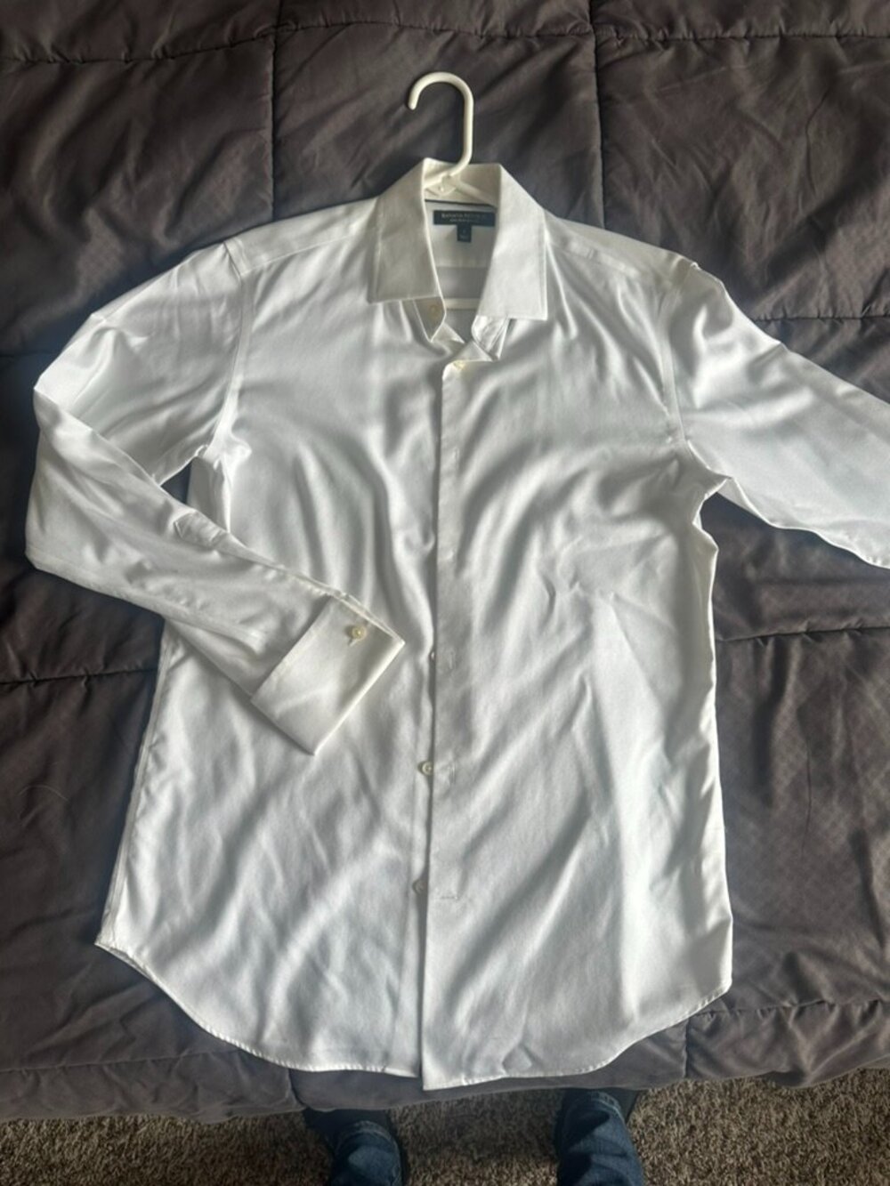 French cuff white dress shirt